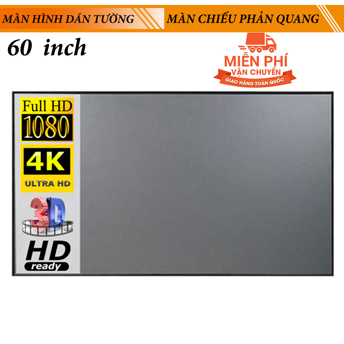 Màn hình máy chiếu 16:9 Dán tường phản quang chống lóa 60 inch cho gia đình