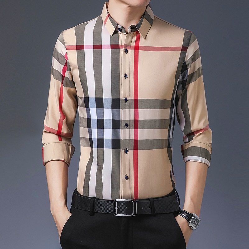 Áo sơ mi kẻ sọc MENSWEAR, áo sơ mi kẻ thời trang nam, áo sơ mi nam cao cấp 3 màu phong cách lịch sự nam tính
