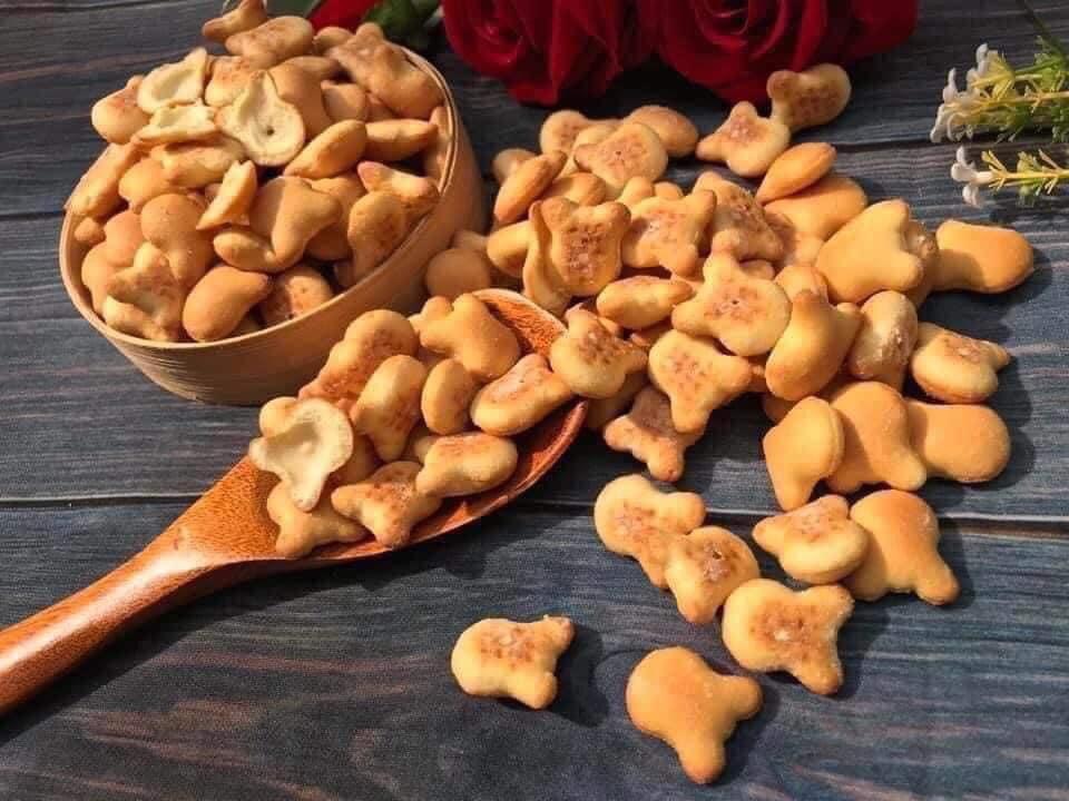 1KG Bánh gấu nhân kem thiên hồng |KingFood - Thế Giới Đồ Ăn Vặt - Đồ Ăn Vặt Hà Nội