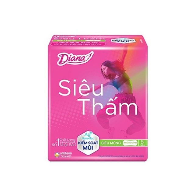 Băng vệ sinh Diana siêu mỏng không cánh