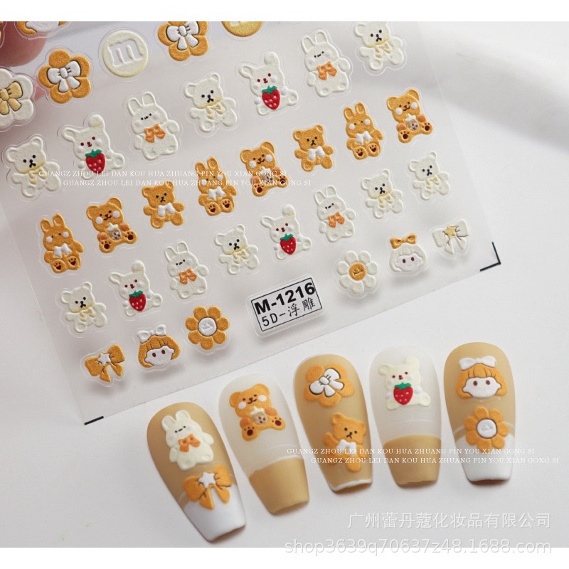 Sticker dán móng gấu 5d mã 1216 - tgn937