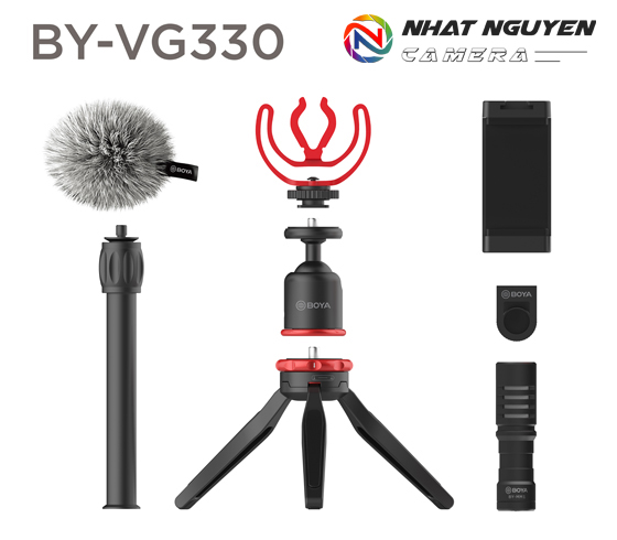 Boya by-vg330 - combo mic thu âm boya by vg330 for smartphone video kit