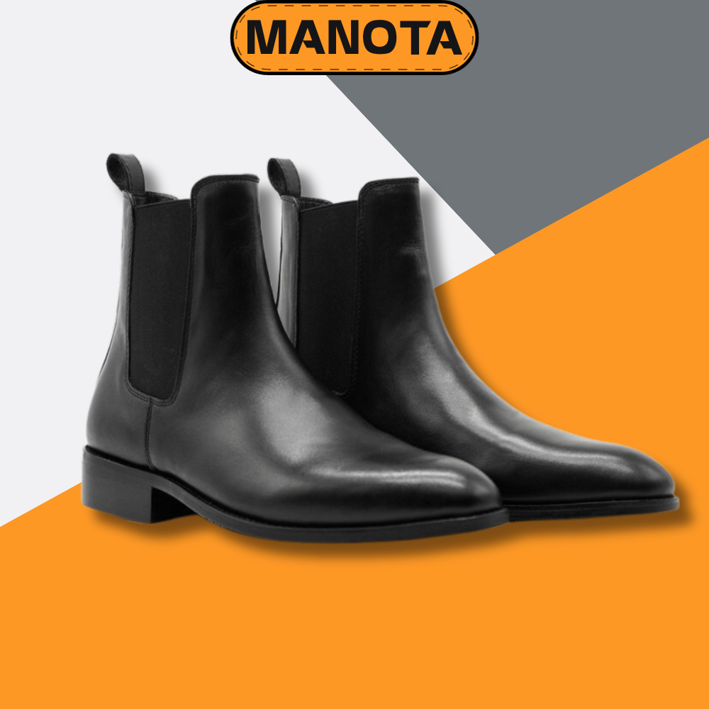 Giày Bốt Nam Manota Boot Nam Cổ Lửng Tăng Chiều Cao Cao Cấp BT28