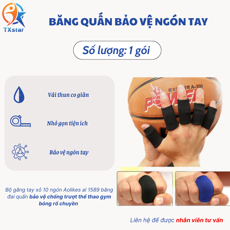 Băng bảo vệ ngón tay thể thao Aolikes chơi bóng chuyền, bóng rổ