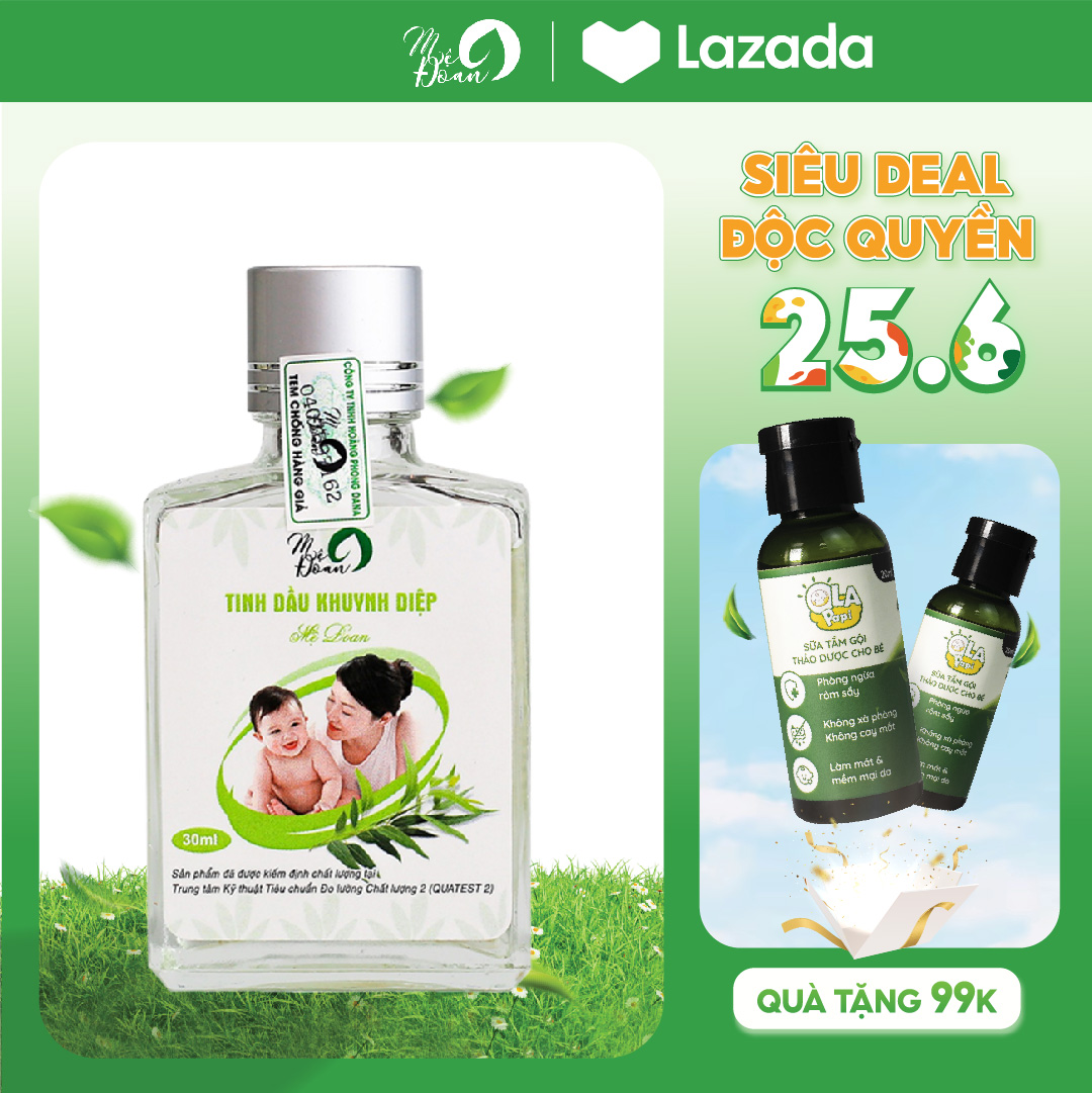 Tinh dầu khuynh diệp Mệ Đoan 30ml nguyên chất cho bé, tinh dầu khuynh diệp cho trẻ sơ sinh