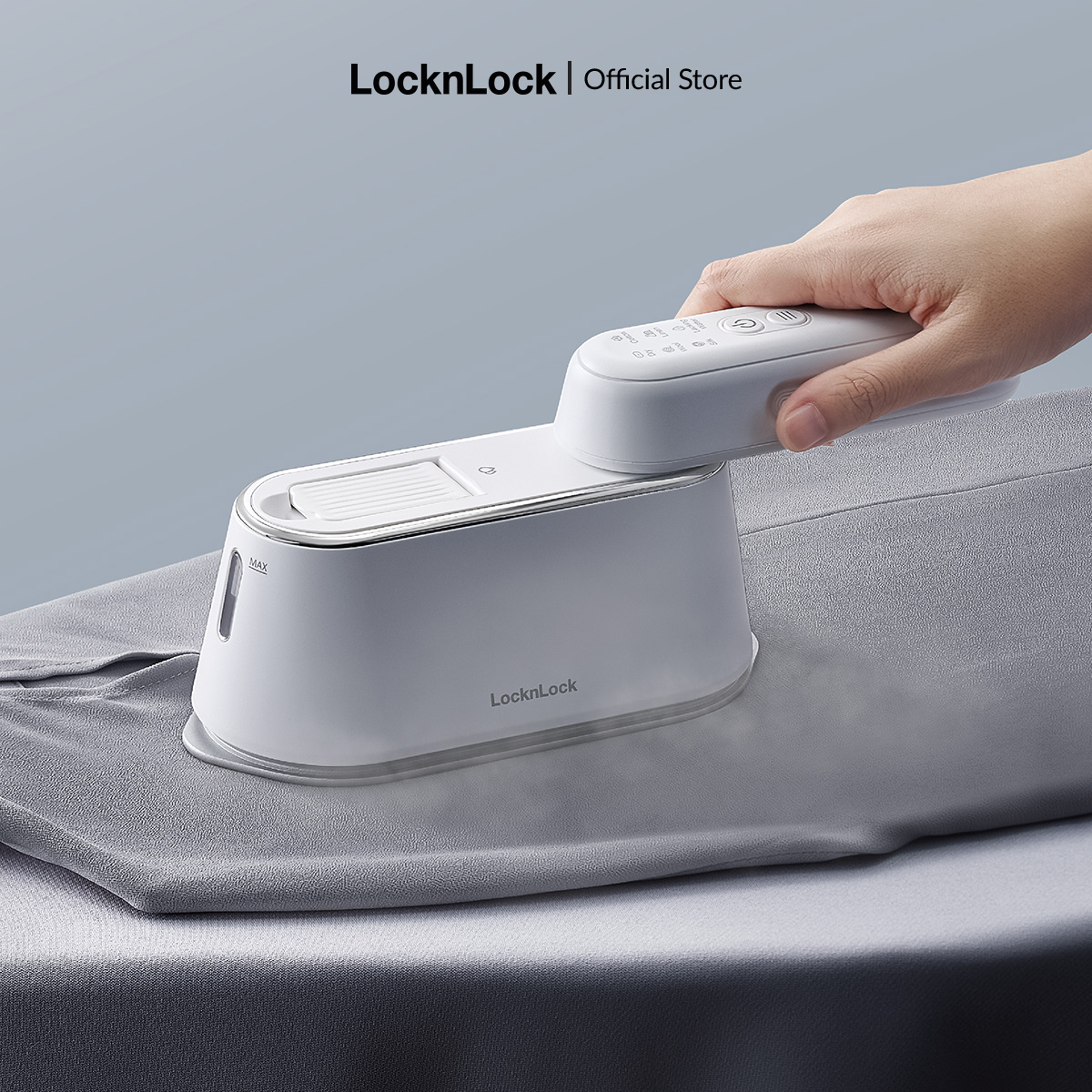 Bàn ủi hơi nước 2 trong 1 LocknLock 2 in 1 steam iron 100ml - Màu trắng ENI262WHT