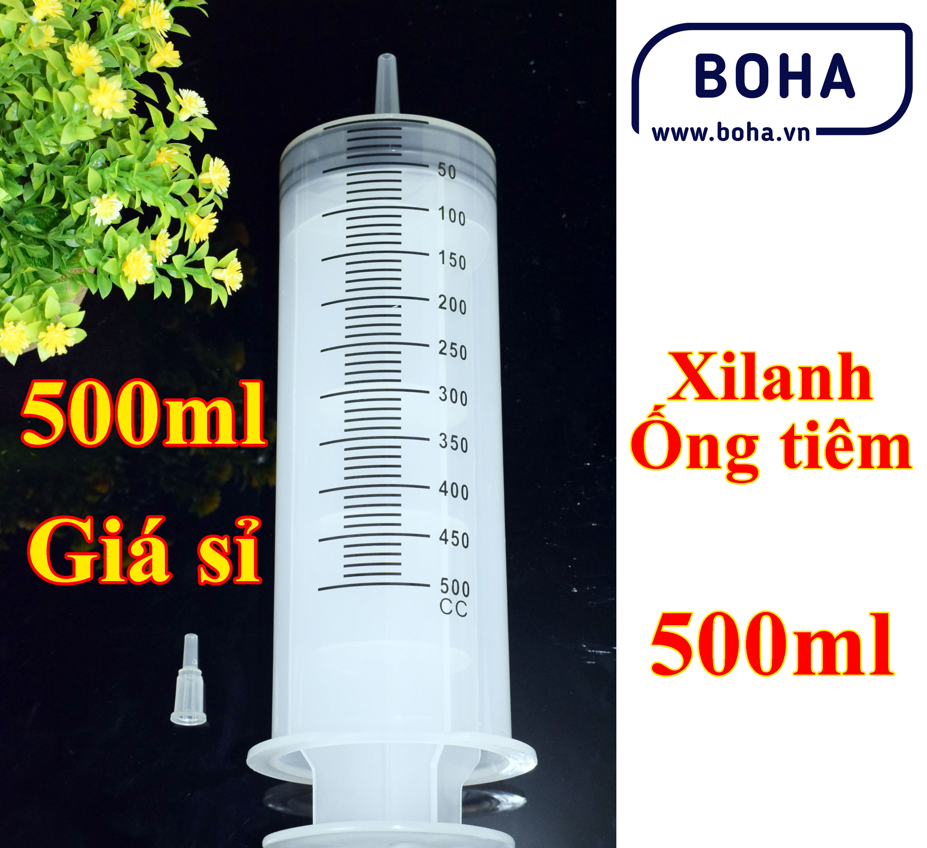 Xilanh 500ml, ống tiêm 500ml, Bơm kim tiêm cỡ lớn 500cc - XL500
