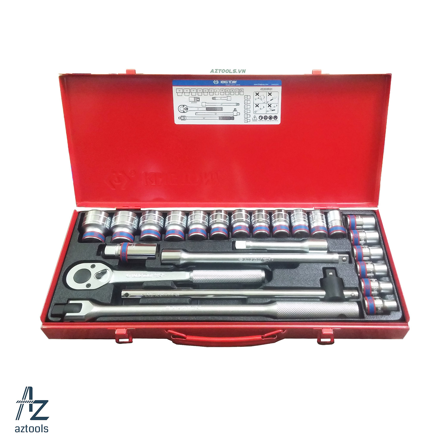 Bộ khẩu tuýp Kingtony 39 chi tiết