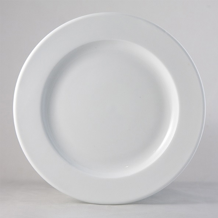 Đĩa sứ trắng tròn phẳng