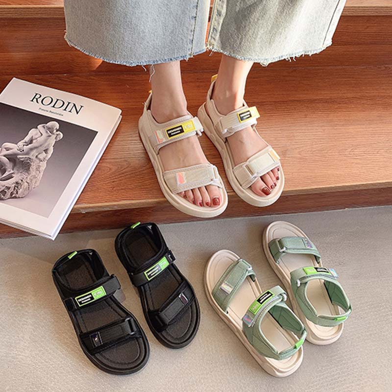 Sandal nữ quai dán hàn quốc quai hot trend 3 màu
