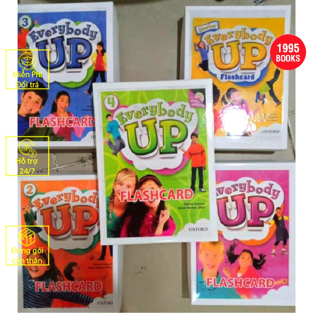 1,2,3,4,5, starter + flash card cho bé + 1995 books