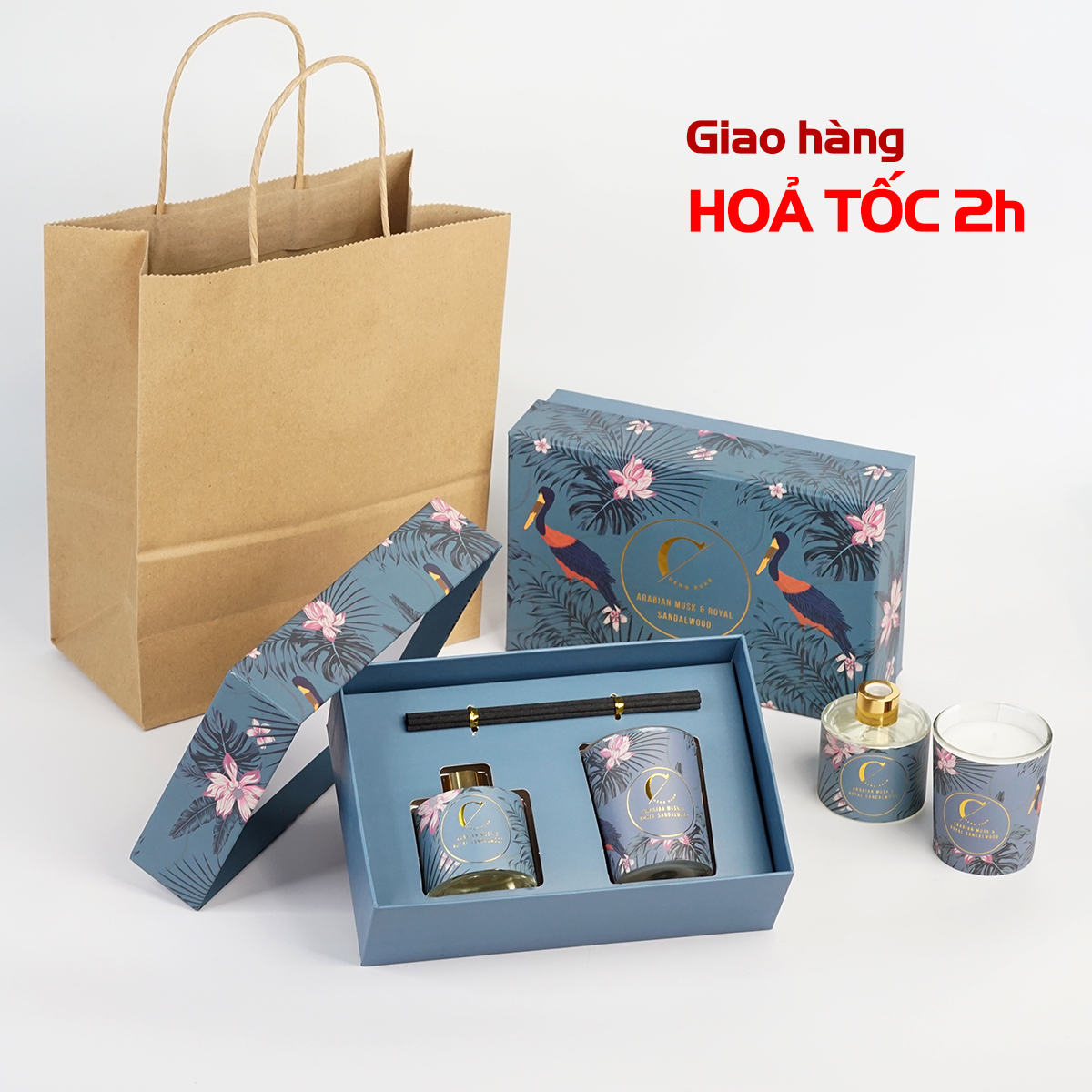 Set quà tặng sinh nhật - nến thơm và tinh dầu thơm phòng - hilo candles