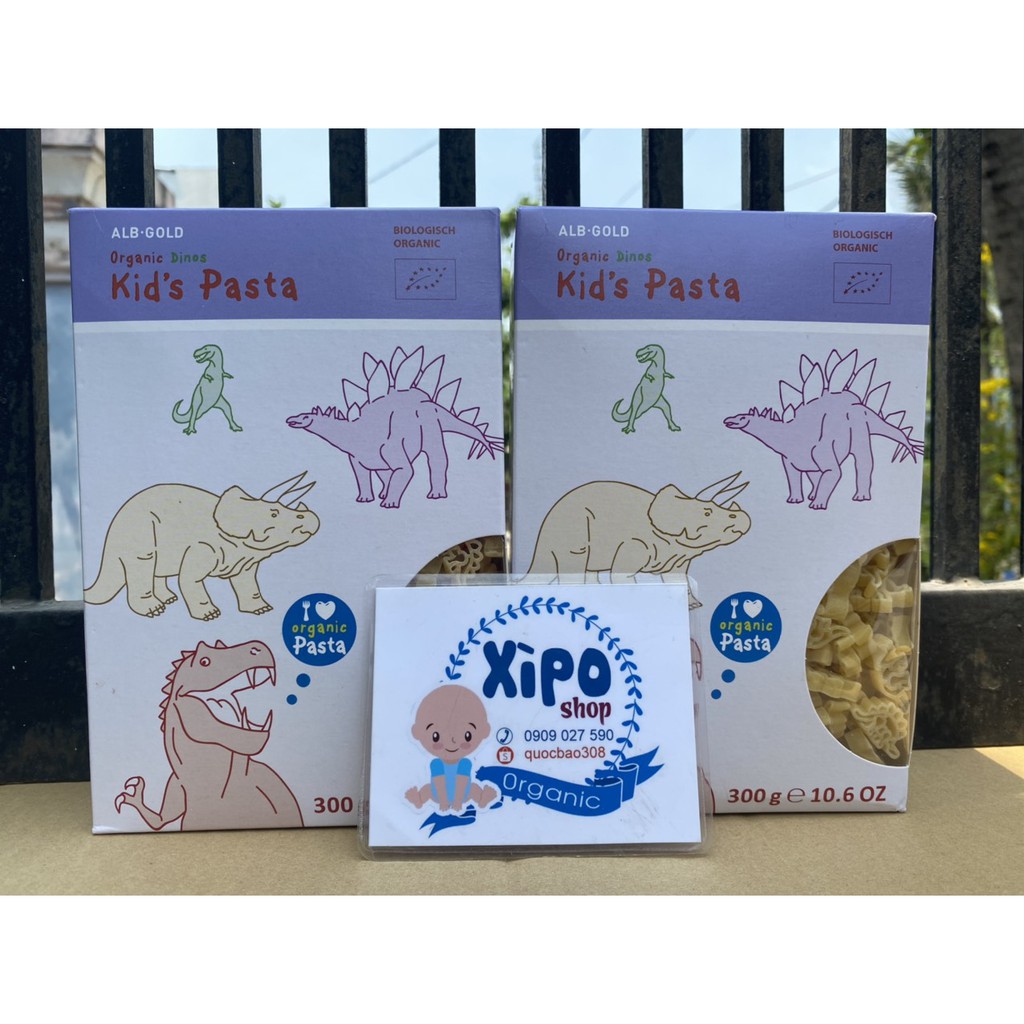 Nui hình thú hữu cơ kid's pasta alb-gold 300gr