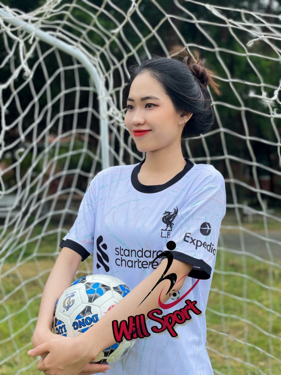 Bộ quần áo bóng đá clb Liverpool trắng sân khách 2022 thun cao cấp
