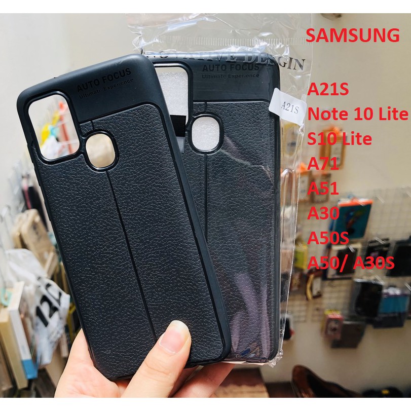 Ốp dẻo giả da autofocus samsung a21s/ note 10 lite/ s10 lite/ a71/ a51/ a30/ a50s/ a50/ a30s chống va đập cho điện thoại