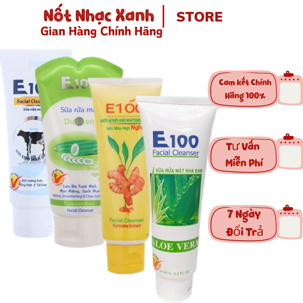 Sữa Rửa Mặt Dưỡng Da lành tính  E100