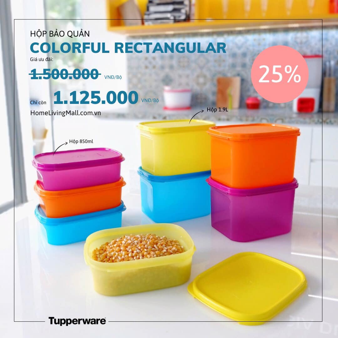 [HCM]Bộ 8 Hộp Trữ Mát Và Trữ Khô Tupperware