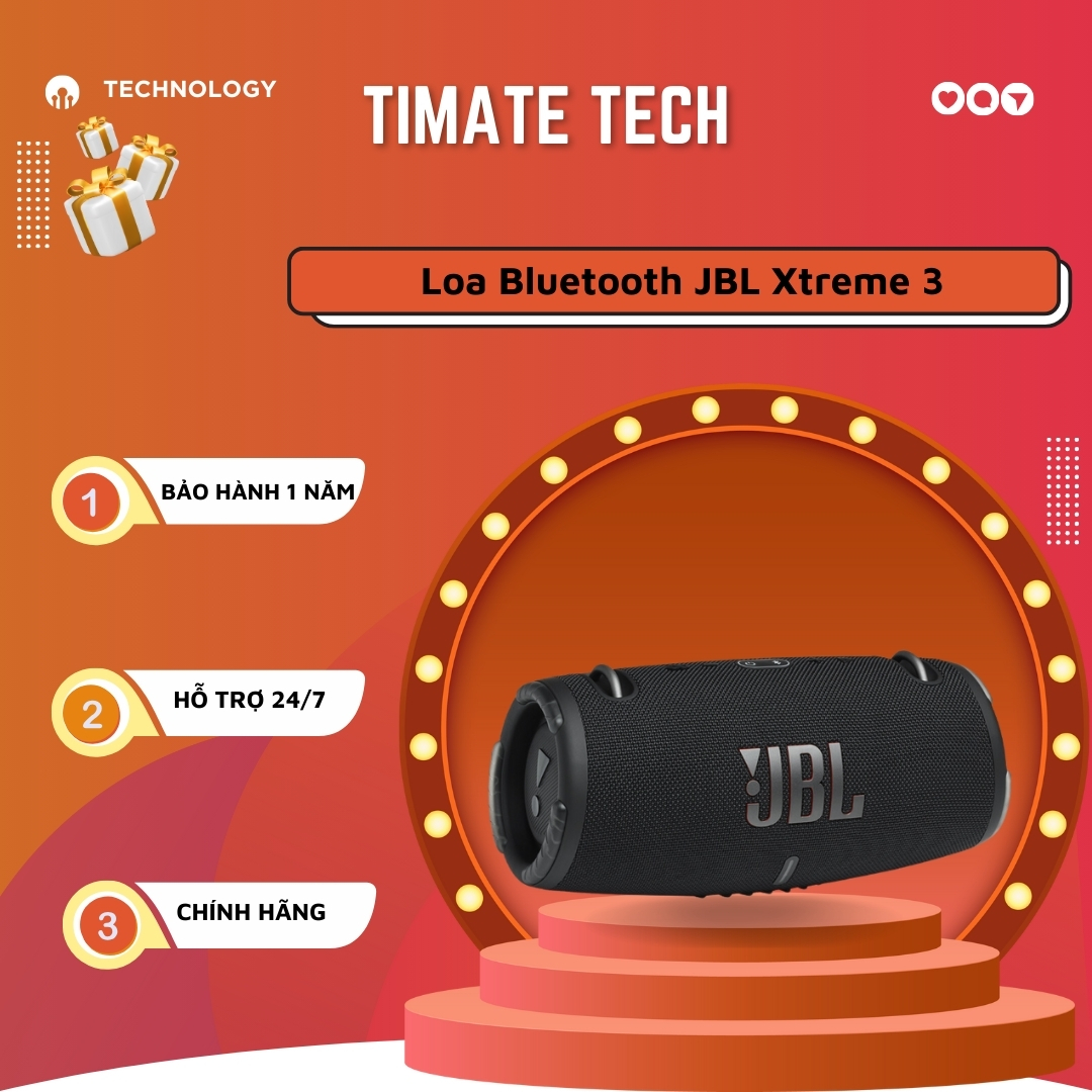 Loa bluetooth jbl xtreme 3 di động . kết nối bluetooth 5.1, aux, chống bụi, nước ip67 bass mạnh, treble rời - chính hãng -