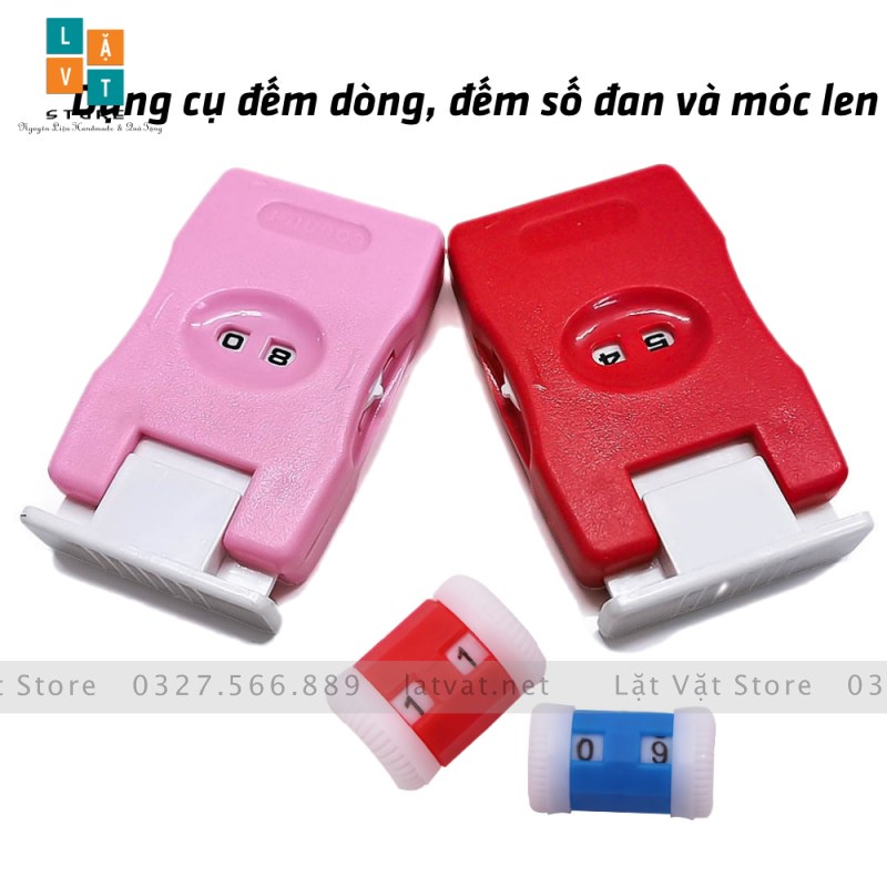 Dụng cụ đếm hàng đếm dòng tính số trong đan len móc len bằng tay cầm nhẹ và thuận tiện handmade từ 00-99