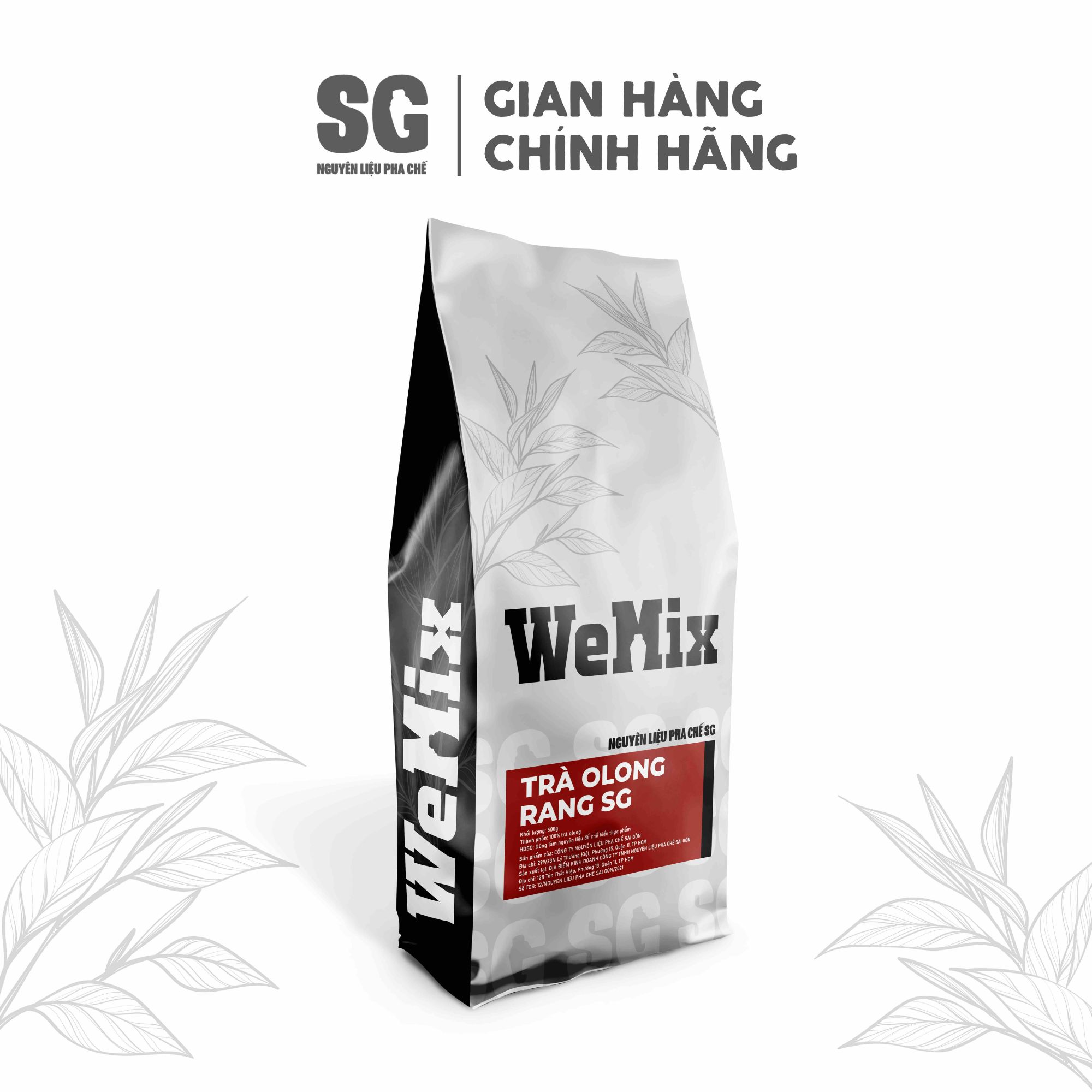 Trà oolong rang wemix | túi 500g | đậm vị | hương khói mạnh | pha trà sữa thơm ngon chuẩn vị | nguyên liệu pha chế sg