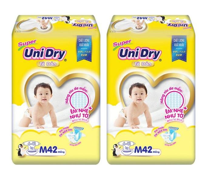 Combo 2 bịch tả dán unidry cực đại size s48 - m42 - l38 - xl34 miếng