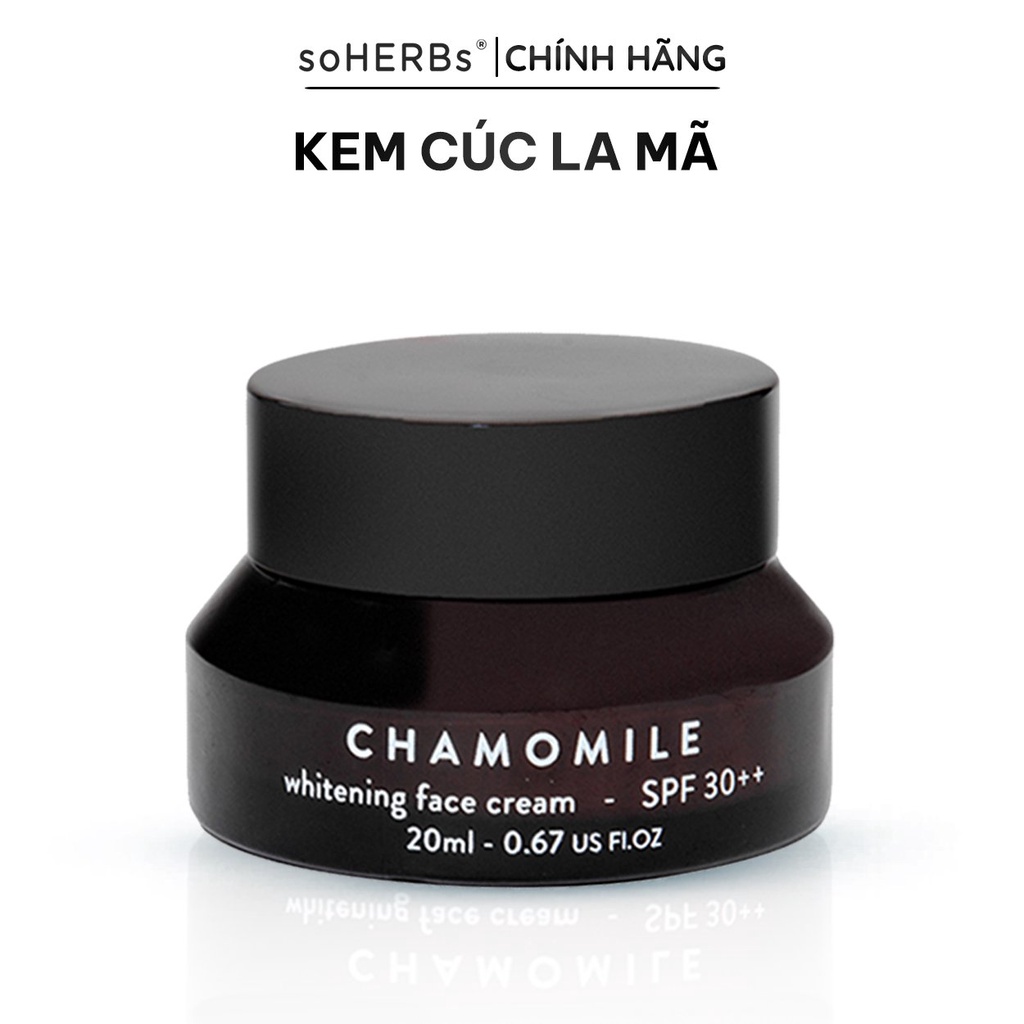 Kem dưỡng da mặt cúc la mã soherbs chamomile whitening face cream 20ml