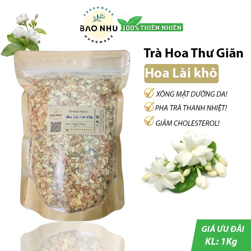 1kg hoa lài nở sấy khô