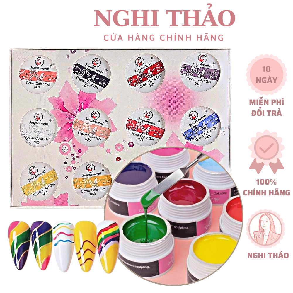 Set gel vẽ Fengshangmei 12 Màu