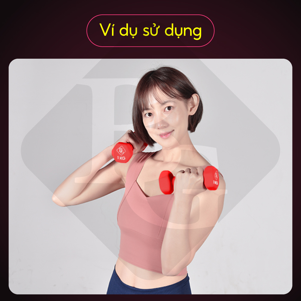 GYM - Một cặp tạ tay 4kg cao cấp lõi thép đặc, bọc caosu nhám THÁI LAN Tập Gym (Tổng 8kg)