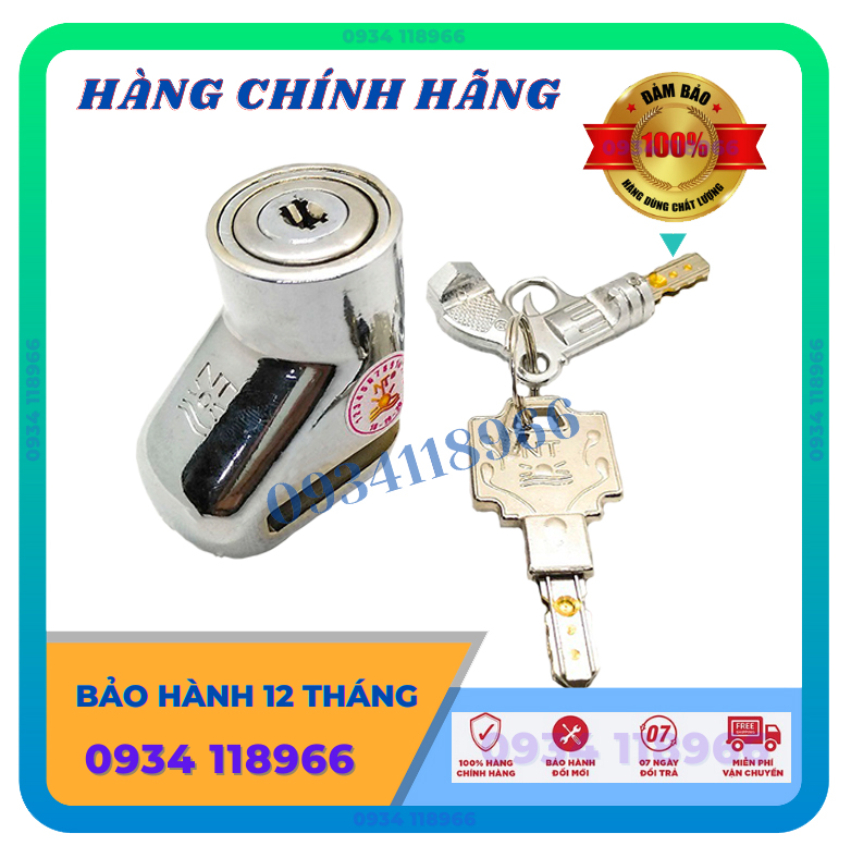 Ổ khóa đĩa xe máy Nhật Tân - chìa lõi bi chống dò