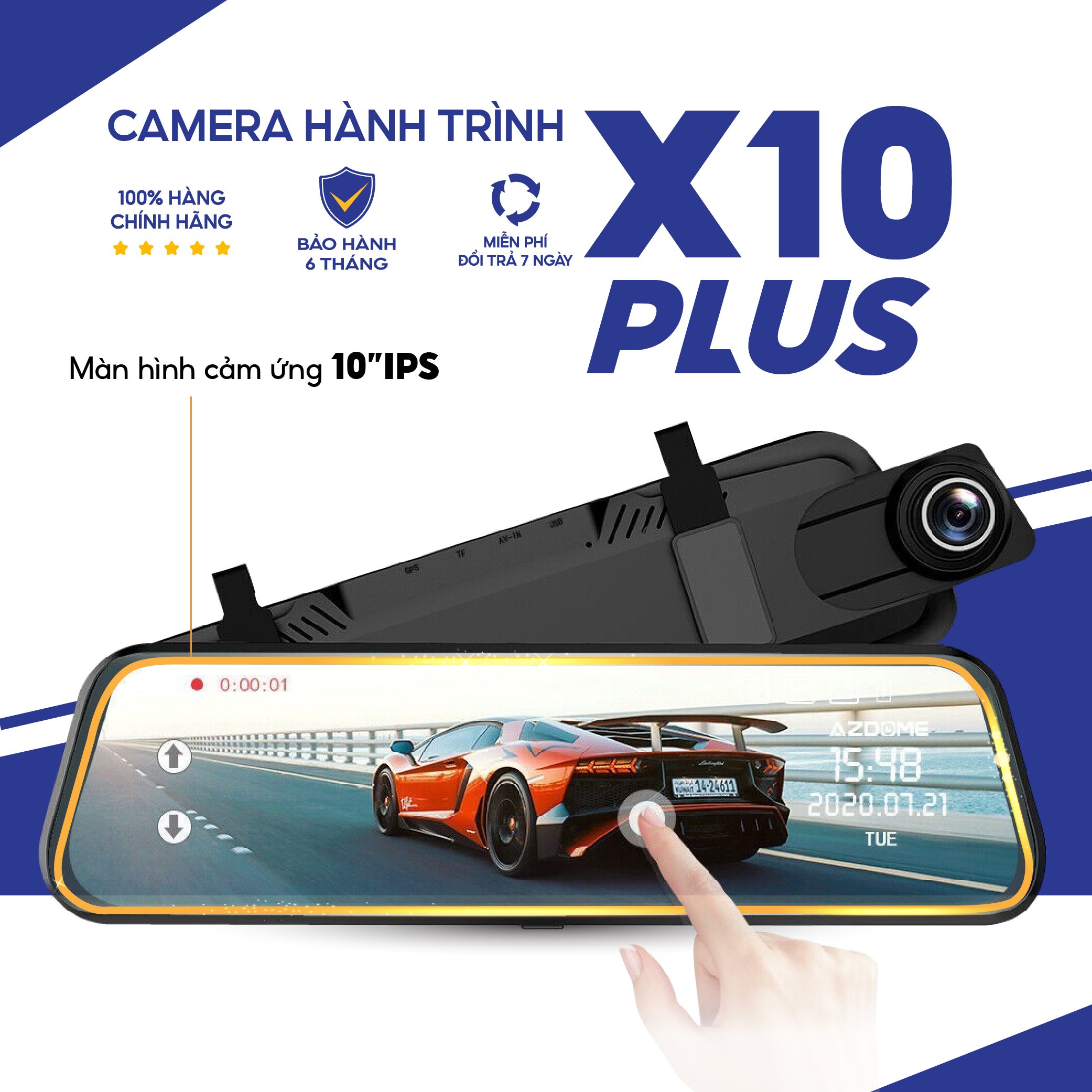 [CHÍNH HÃNG] Camera hành trình ô tô X10 XETABON, X10 plus, X10pro camera hành trình Wifi có kết nối điện thoại, full hd 1080p.