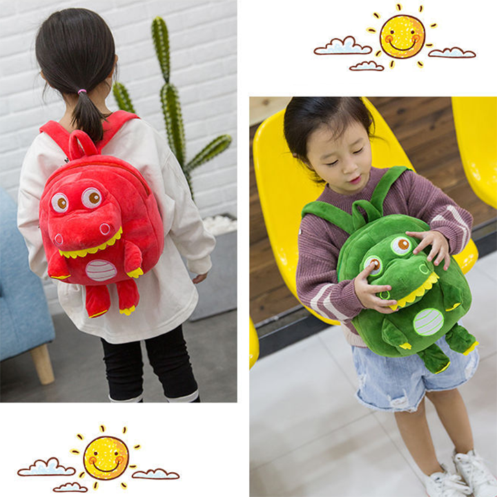 Balo thú bông hình khủng long ngộ nghĩnh đáng yêu cho bé đi lớp size 25cm