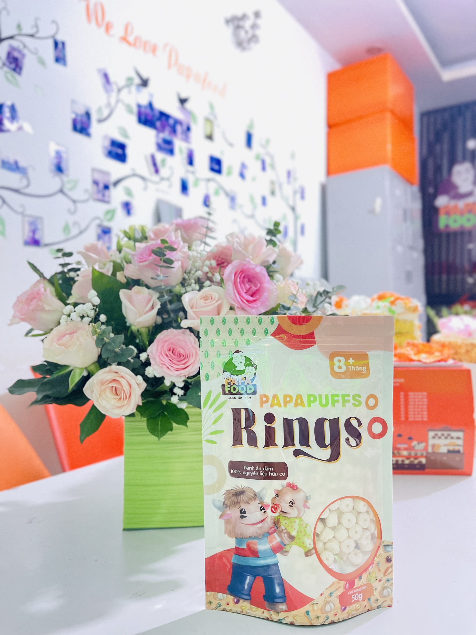 Combo 3 bánh ăn dặm papafood rings - 100% nguyên liệu hữu cơ