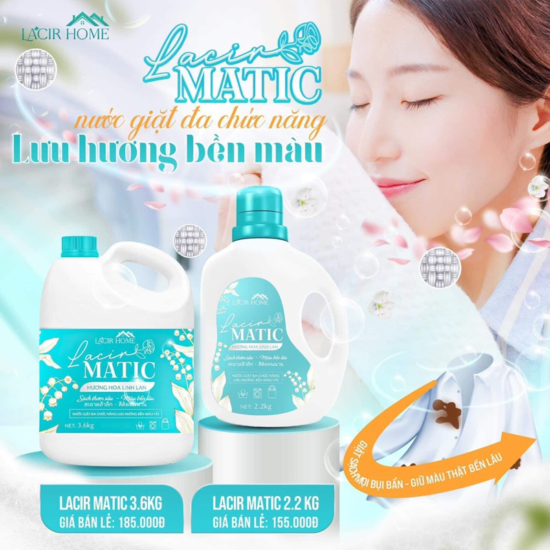 Nước giặt xả Dr Lacir Matic hương hoa linh lan