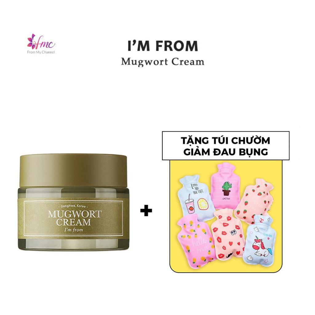 Kem dưỡng I'm From Mugwort Cream 50g + Tặng 1 túi chườm giảm đau bụng