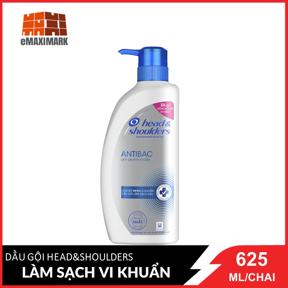 Dầu gội head & shoulders antibac làm sạch vi khuẩn 625ml/chai