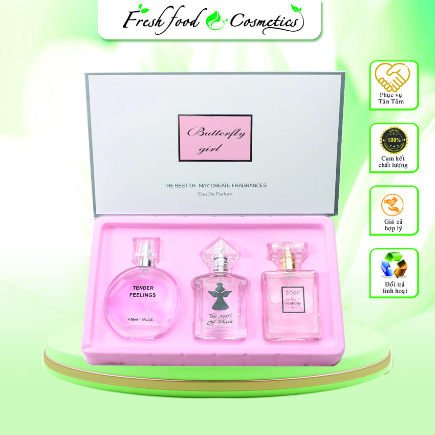 Set 3 chai nước hoa Maycreate hương thơm ngọt ngào quyến rũ làm quà tặng sang chảnh - freshfood & cosmetic