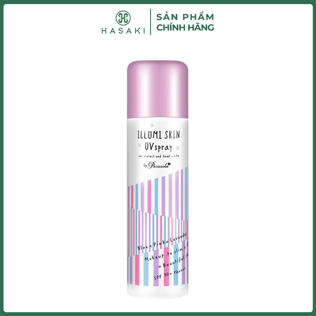 Xịt Chống Nắng Naris Cosmetics Nâng Tông Da 80g Parasola Illumi Skin UV Spray SPF50+/PA++++ Hasaki Sản Phẩm Chính Hãng