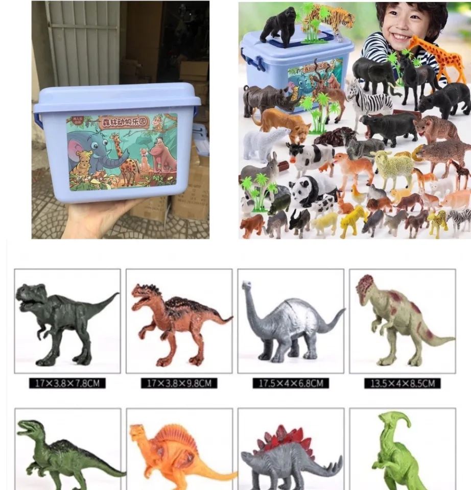 Bộ hộp động vật 58 chi tiết đồ chơi con vật hình thú cho bé