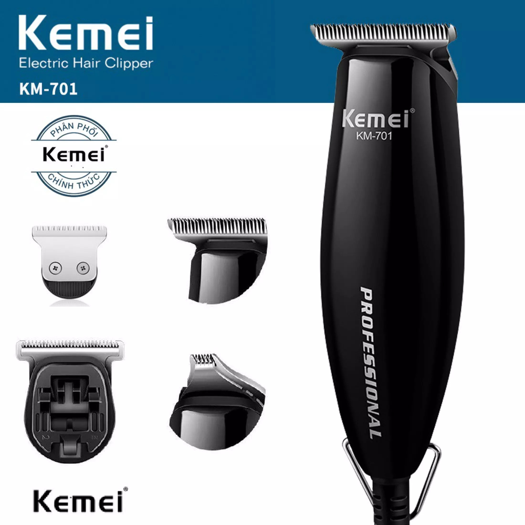 Tông đơ cắt tóc KEMEI KM 701 máy cắt tóc hớt tóc chuyên nghiệp đa chức năng Tông đơ hớt tóc máy cắt tóc máy hớt tóc cao cấp - MYGOOD