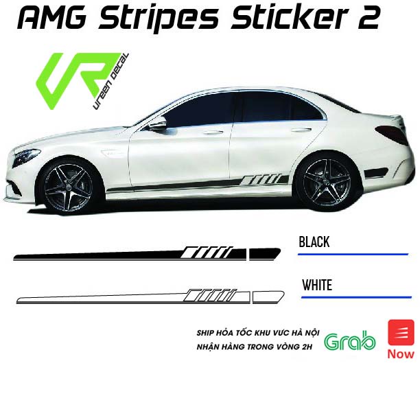 Tem Xe Ô tô Mẫu AMG Đơn Giản Đẹp Phù Hợp Với Mọi Dòng xe