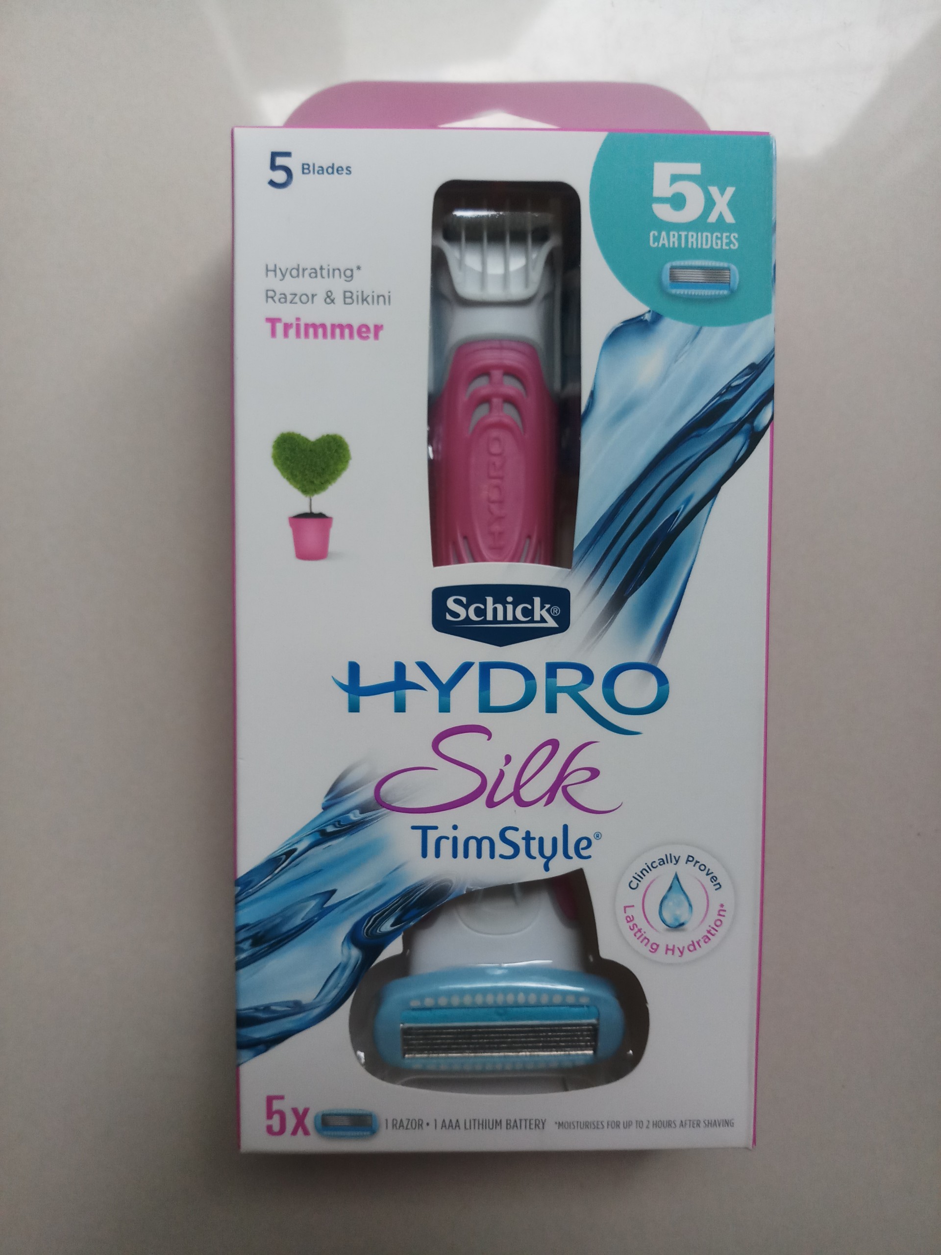 Dao Cạo lông vùng kín  Bikini Schick Hydro Silk TrimStyle Hydrating  Razor & Bikini Trimmer ( gồm 1 cán 5 đầu thay thế)
