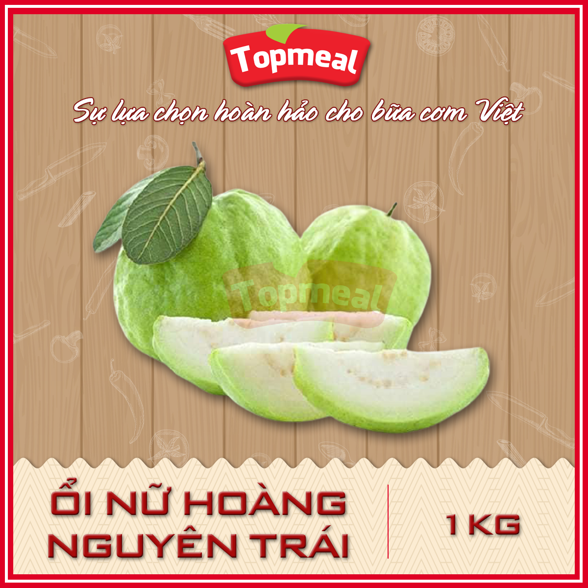 HCM - Ổi nữ hoàng nguyên trái (1kg) - Giòn, thơm ngon, ngọt - [Giao nhanh TPHCM]