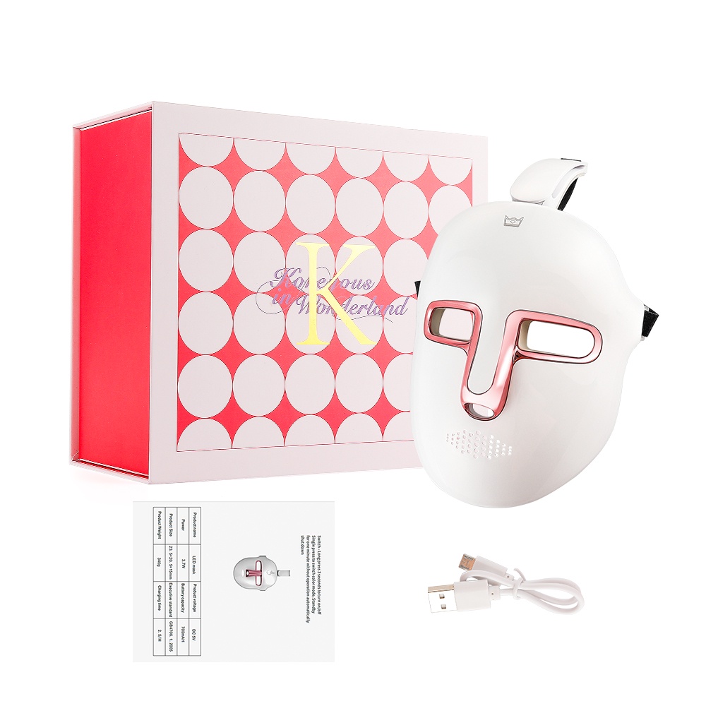 Mặt nạ Ánh Sáng Hàn Quốc với đèn Led photon 7 màu hỗ trợ trẻ hóa da chống nếp nhăn dưỡng ẩm nâng cơ