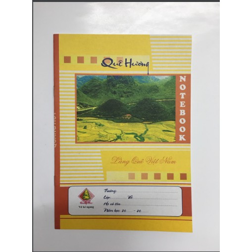 Combo 10 Quyển Vở Kẻ Ngang Quang Huy 80 Trang Vở Học Sinh Từ Thiện Bìa Vàng Giấy Độ Trắng Cao MẪU MỚI