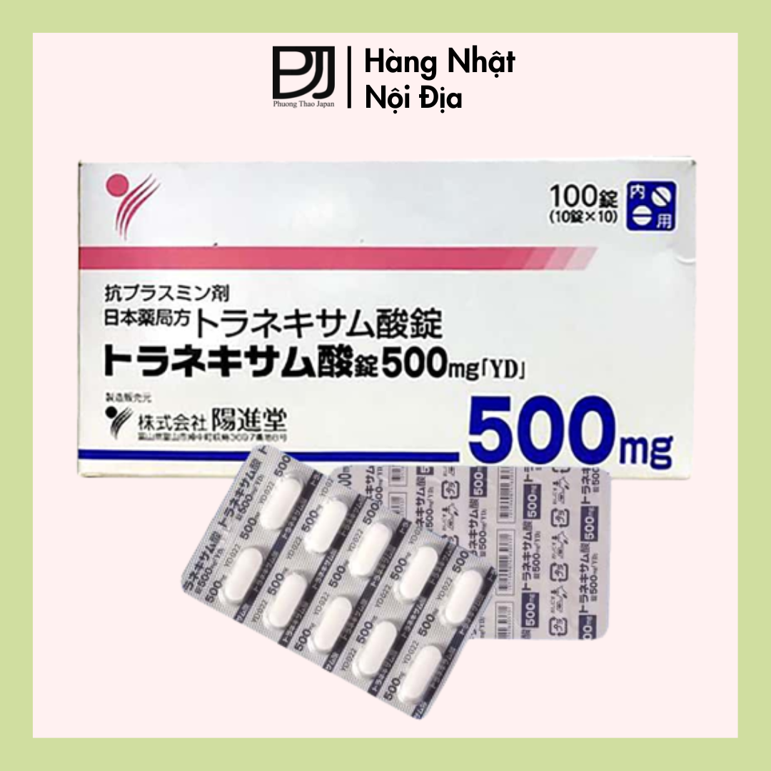 Viên uống dưỡng trắng da hỗ trợ giảm nám transamin 500mg, 100 viên