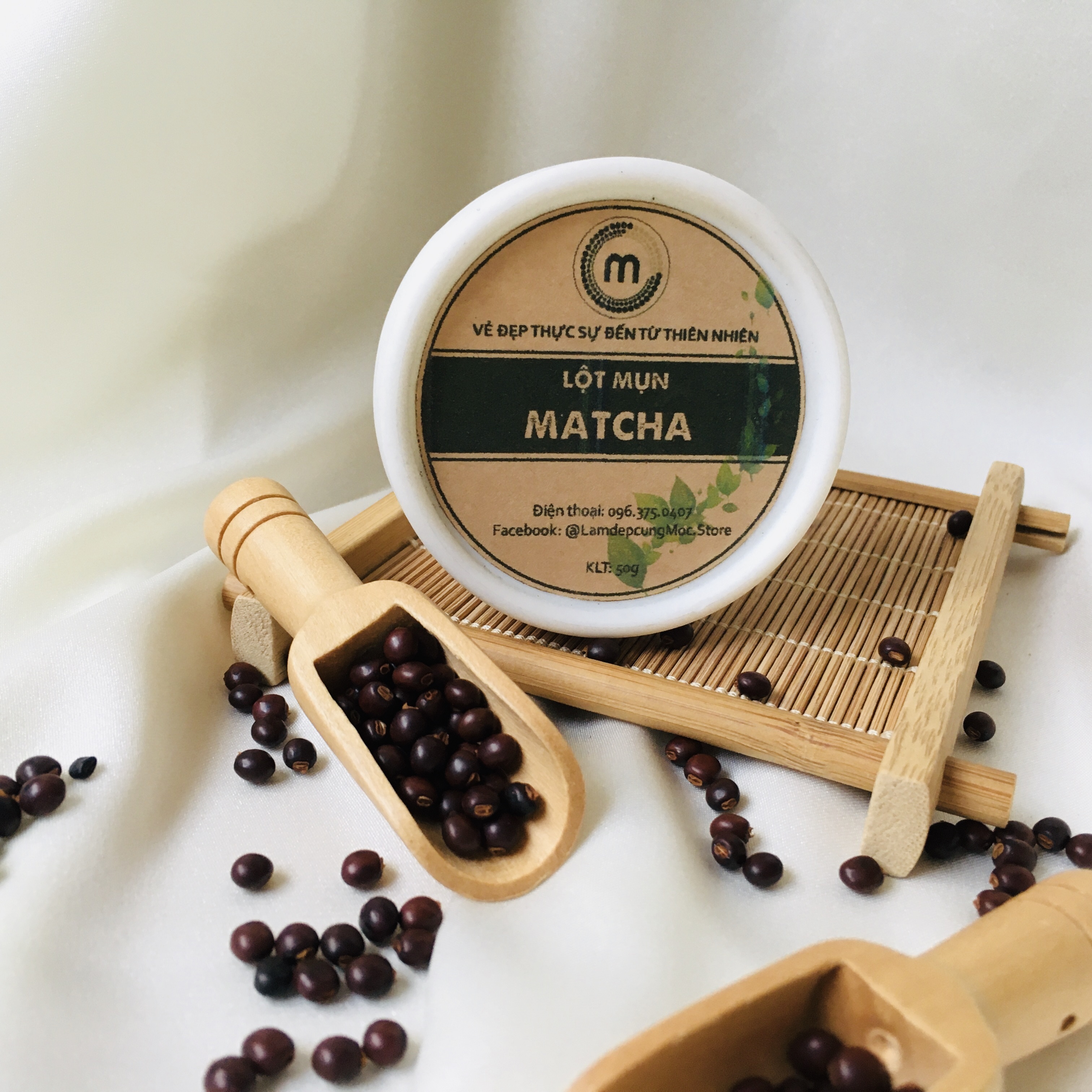 Bột Lột Mụn Matcha thiên nhiên đắp mặt nạ nguyên chất