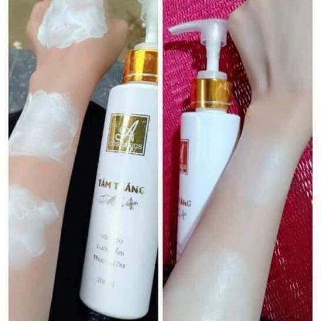 Tắm trắng mềm a cosmetic 200ml siêu trắng da , không ăn nắng