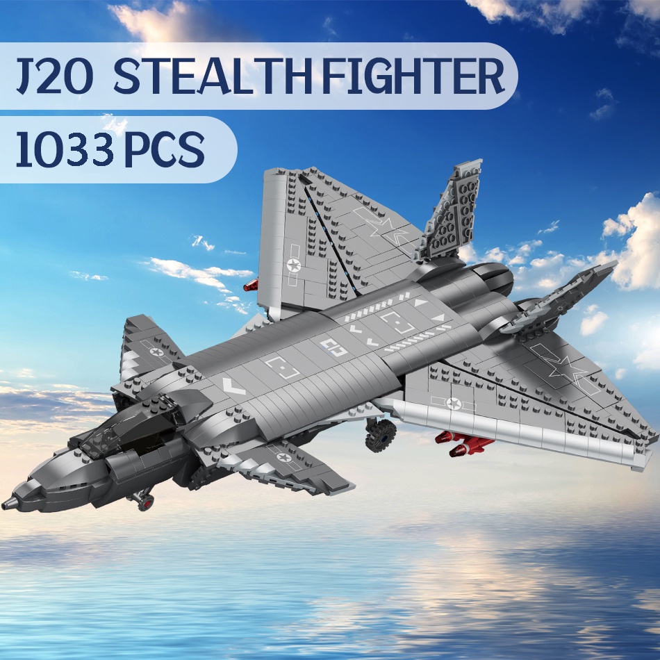 Bộ 1033 Khối Lego Lắp Ráp Máy Bay Chiến Đấu J-20 Cho Bé