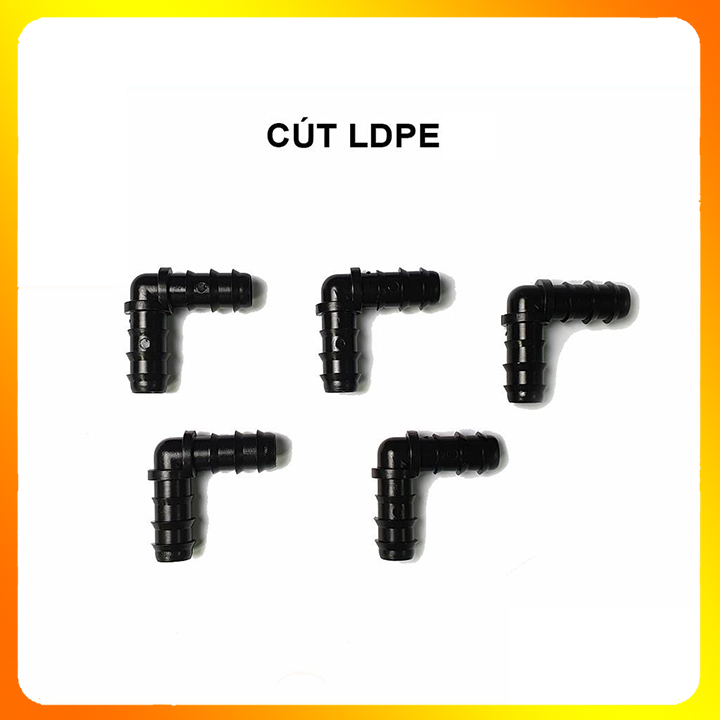 Combo 5 co góc cút ldpe 16 20- phụ kiện nối ống ldpe 16mm 20mm